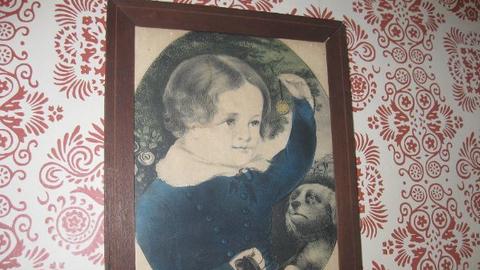 Print of boy with dog