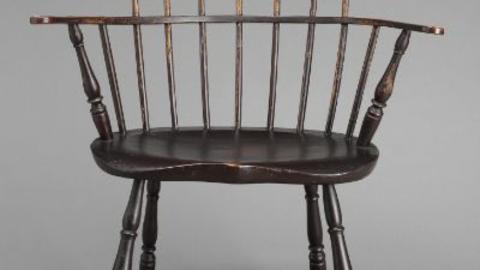 High back arm chair