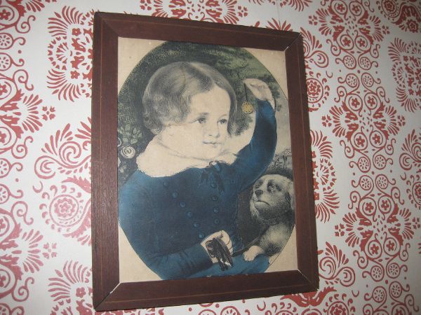 Print of boy with dog